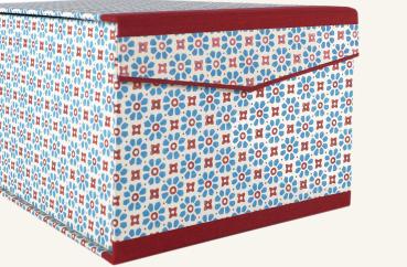 Blaue Box für Fotos
